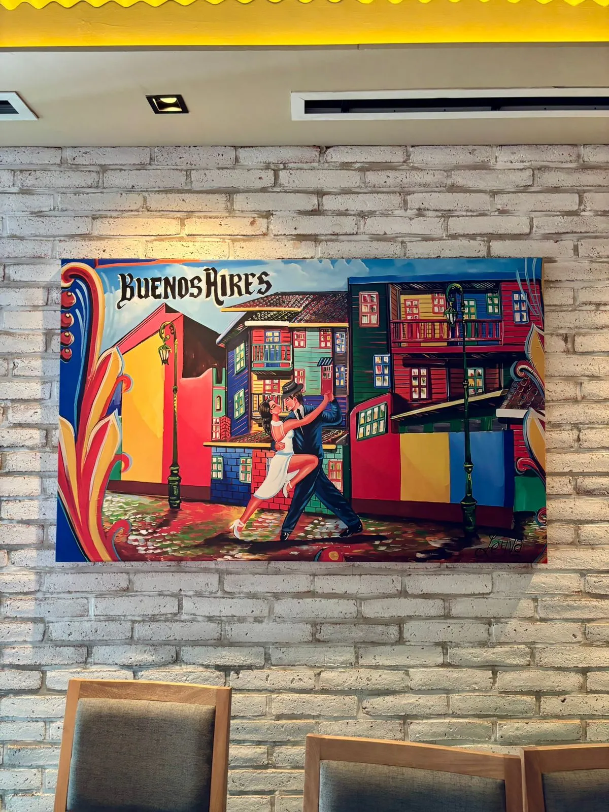 Vista del interior de Restaurante Caminito listo para un evento